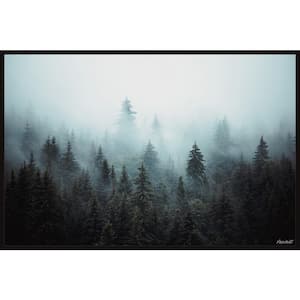 "Foggy Pine Forest" by Marmont Hill Floater Framed Canvas Nature Art Print 40 in. x 60 in.