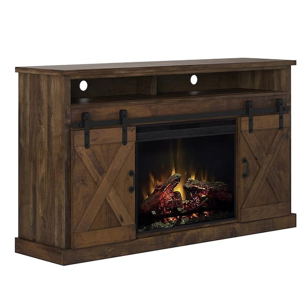 Bridgevine Home 66 in. Fully Assembled Brown TV Stand, Fits TV's up to 70 in.