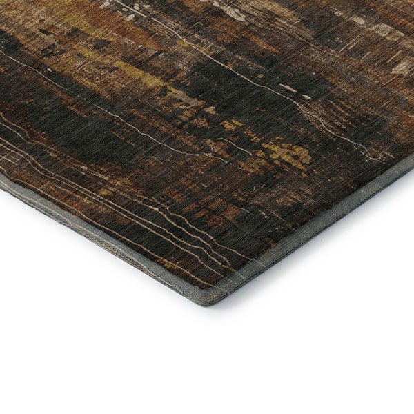Mayfield Premium Machine Washable Abstract AMF1683 Taupe 5 ft. x 7 ft. 6 in. Area Rug