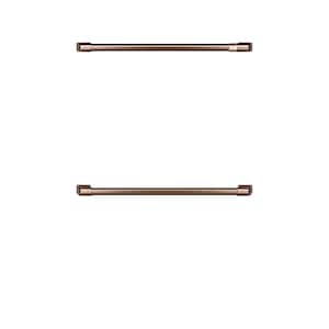 30 in. Double Wall Oven Handles in Brushed Copper
