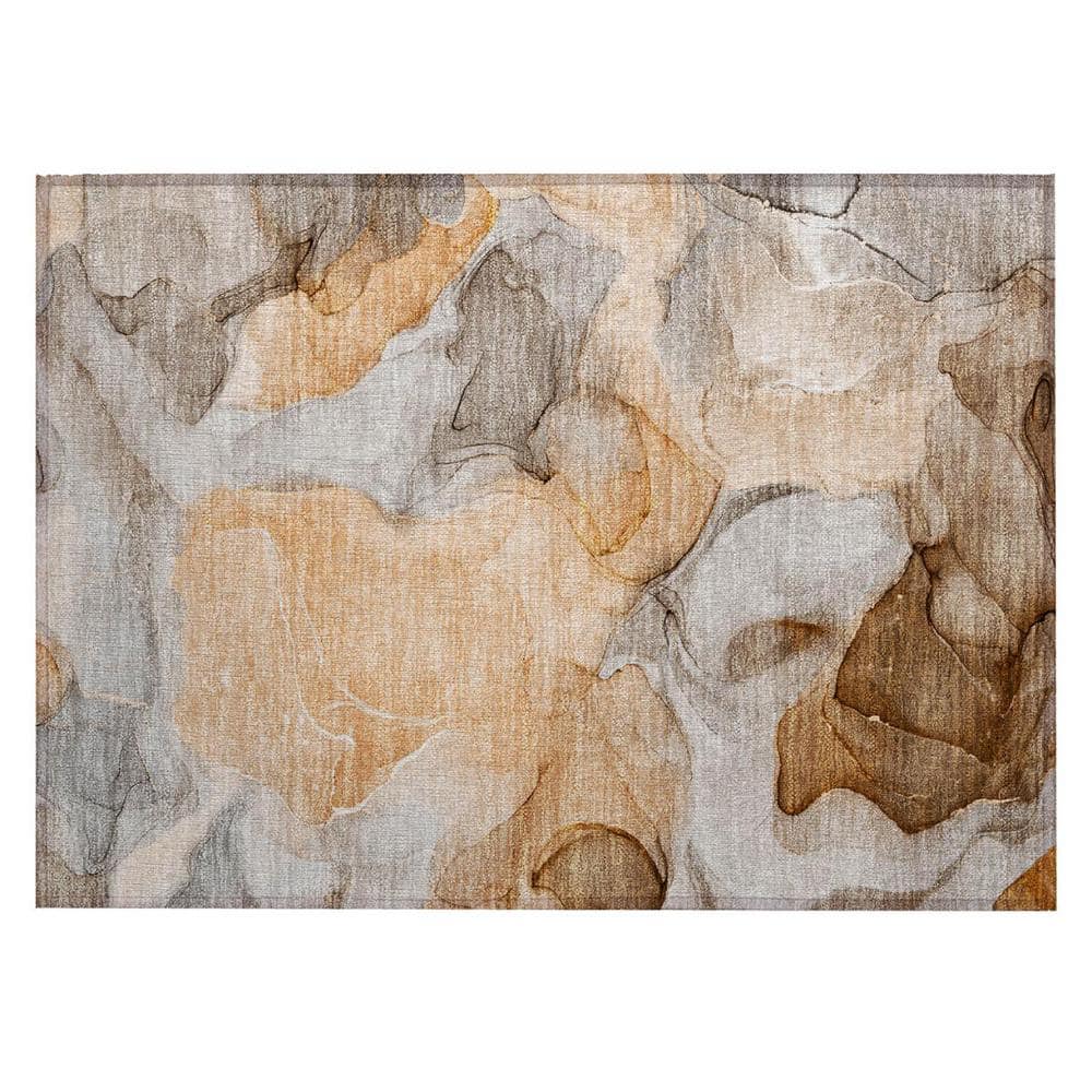 Orange 2 ft. x 3 ft. Abstract Indoor/Outdoor Area Rug price history on PriceWatchPro