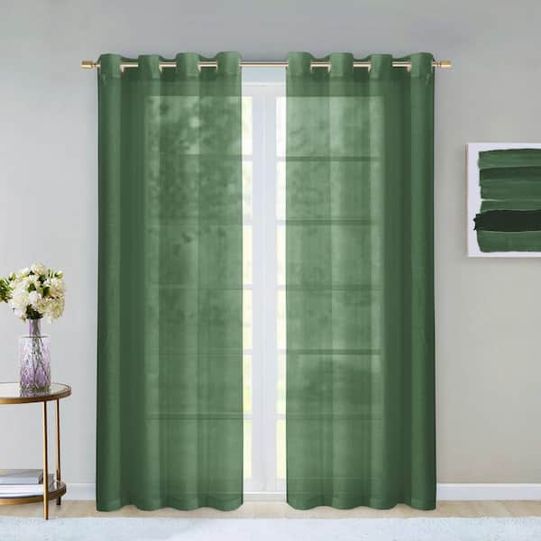 Dainty Home Sage Extra Wide Grommet, Sage Green Curtains