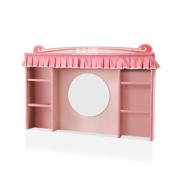 pink desk shelf