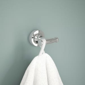 Voisin J-Hook Towel Hook Bath Hardware Accessory in Polished Chrome (2-Pack)