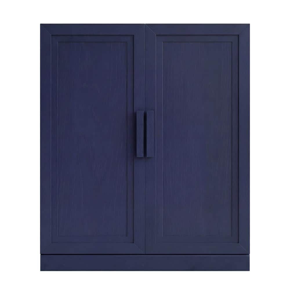 Solid Wood Blue 36 in. H Corner Cabinet Storage Cabinet with Adjustable Shelves price history on PriceWatchPro