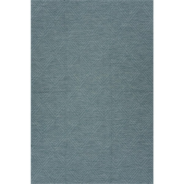 Elarissea Contemporary Aqua 6 ft. x 9 ft. Outdoor Area Rug