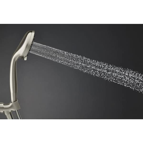 KOHLER Radiate 5-Spray 4.7 in. Single Wall Mount Handheld Rain Shower Head in Vibrant Brushed Nickel