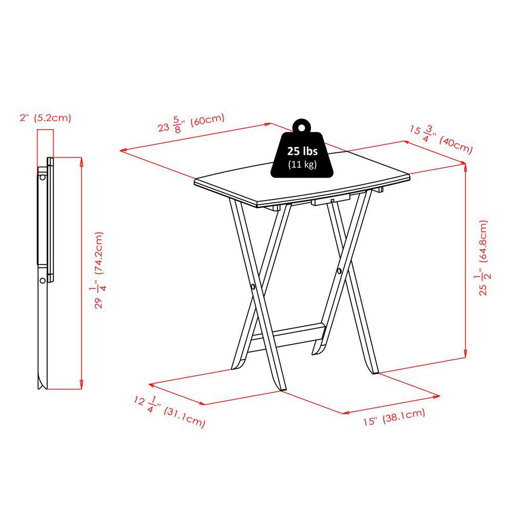 Dylan Espresso Wood 5-Piece Snack Table Set
