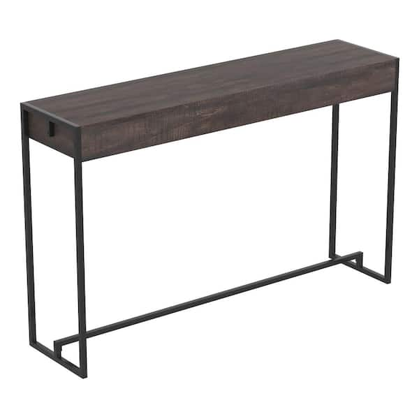 Unbranded Safdie and Co. 47 in. Rectangle Brown Reclaimed Wood with Metal Frame