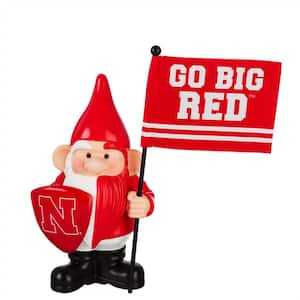 10 in. x 6 in. University of Nebraska NCAA Garden Gnome with Team Flag
