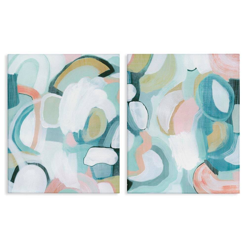 Pastel Pink & Blue by Grace Popp 2 Pieces Unframed Abstract Graphic Art Print 30 in. x 24 in. price history on PriceWatchPro