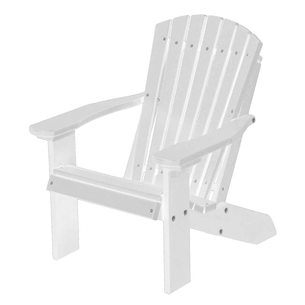 WILDRIDGE Heritage White Plastic Outdoor Child Adirondack Chair LCC 113   Wildridge Plastic Adirondack Chairs Lcc 113 Bw 64 1000 