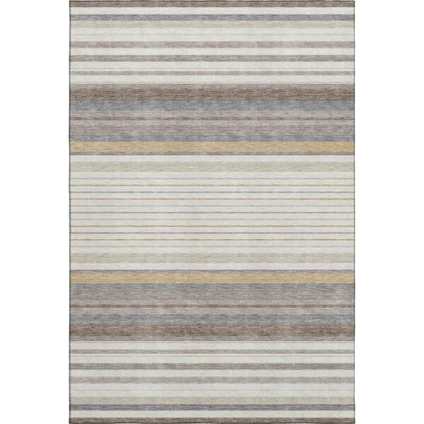 Mayfield Premium Machine Washable Abstract AMF2330 Ivory 5 ft. x 7 ft. 6 in. Area Rug