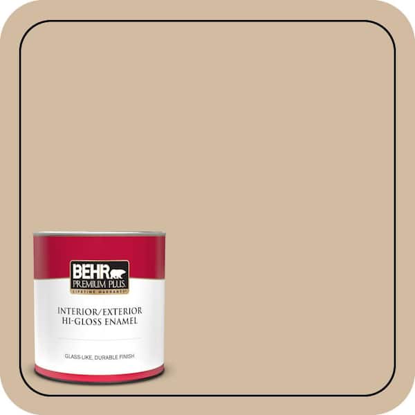 BEHR PREMIUM PLUS 1 qt. #N270-3 Coco Hi-Gloss Enamel Interior/Exterior Paint & Primer