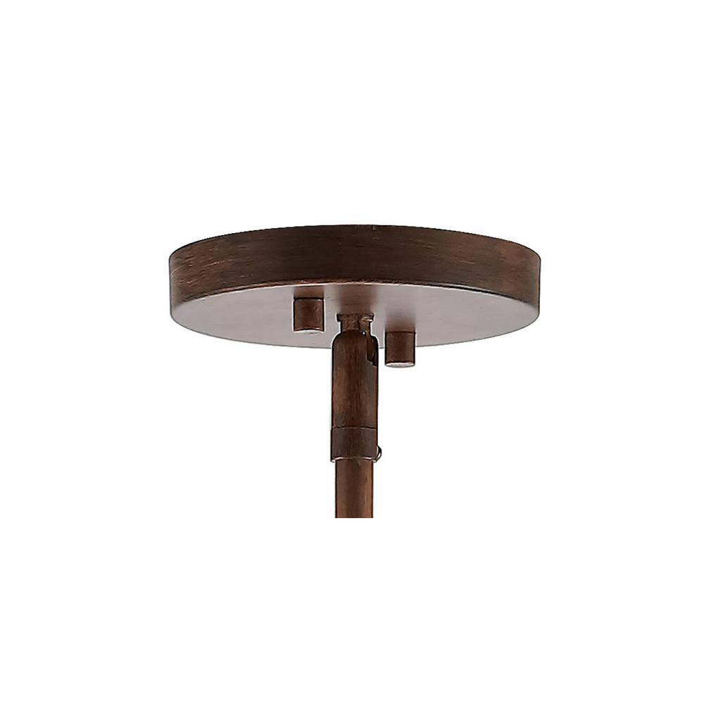 Rustic French Country 58" Adjustable LED Pendant in Oil-Rubbed Bronze
