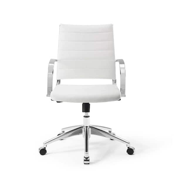 Marconi White Low Back Desk Chair