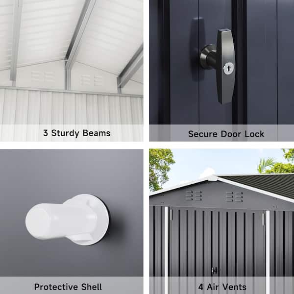 Have a question about VIWAT 10 ft. W x 14 ft. D Outdoor Metal Shed