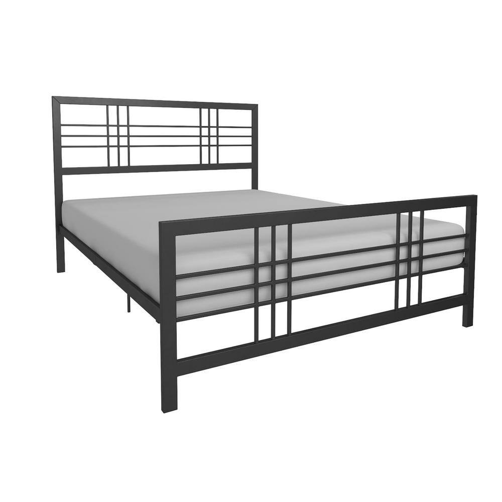 DHP Bianca Black Metal Queen Bed DE11325 The Home Depot