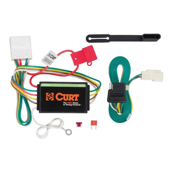 CURT Custom Vehicle-Trailer Wiring Harness, 4-Flat, Select Toyota Highlander, OEM Tow Package Required, Quick T-Connector