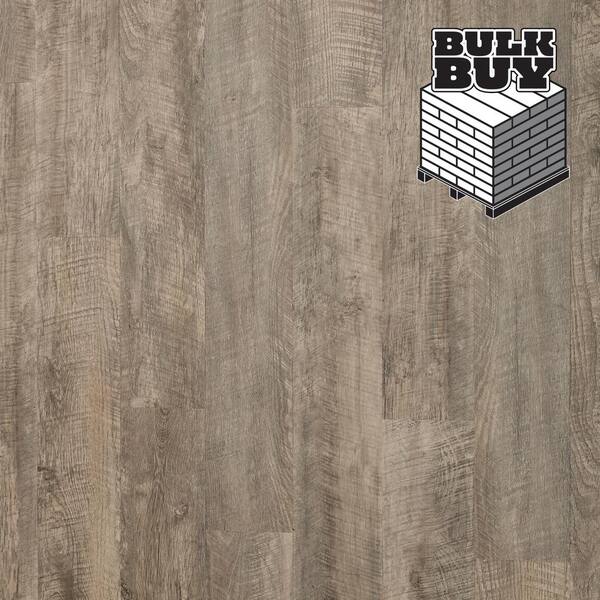 Mohawk Basics Alloy Gray 12 Mil T x 8 in. W x 48 in. L Glue Down Waterproof Vinyl Plank Flooring (45.33 sqft/case)
