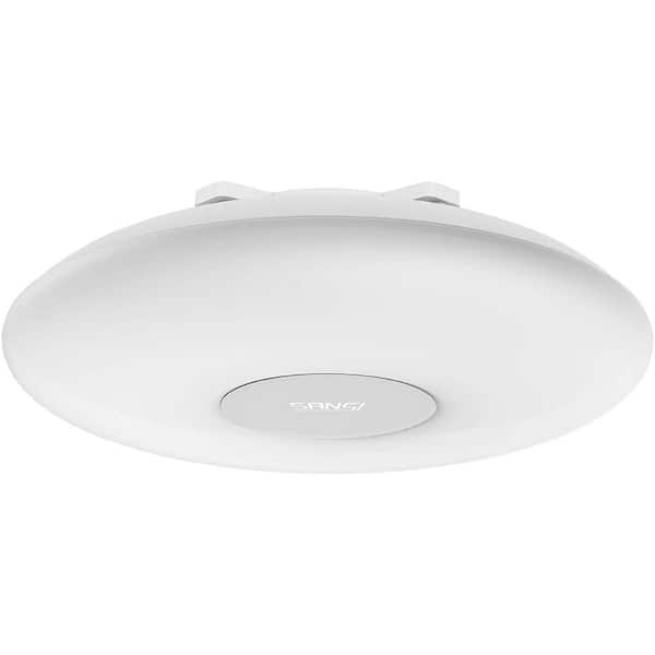 SANSI 12 in. 18-Watt, 1800 Lumens White Integrated LED Flush Mount 4000K