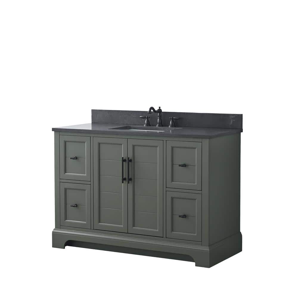 Vintage Green 48" Single Sink Bathroom Vanity with Stone Top