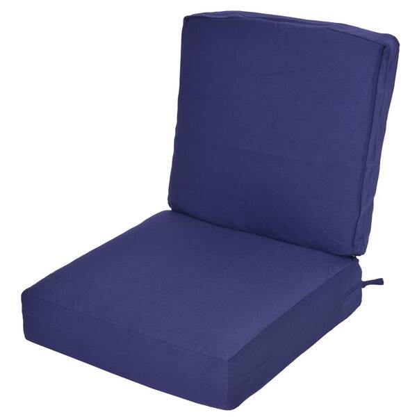 Unbranded Oak Cliff 24.5 x 25 Outdoor Lounge Chair Cushion in Standard Midnight