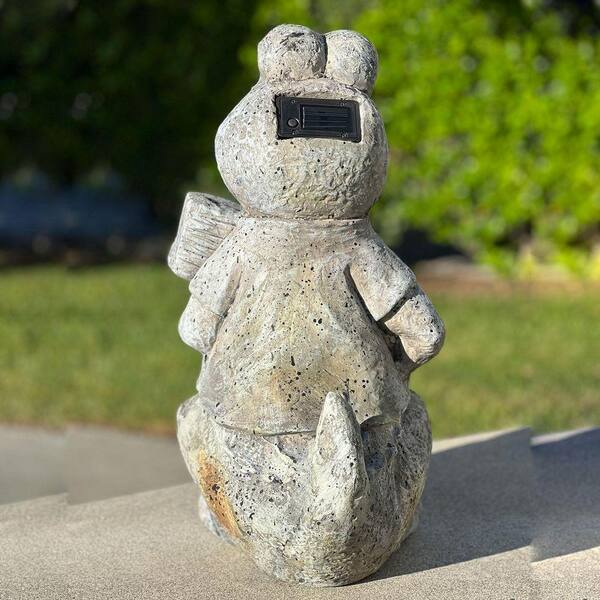 Galt International Crocodile Garden Statue w/ LED Solar Lights 19