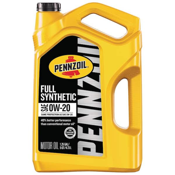 Pennzoil Full Synthetic Motor Oil SAE 0W-20 Motor Oil 5 Qt. 550058596 - The  Home Depot