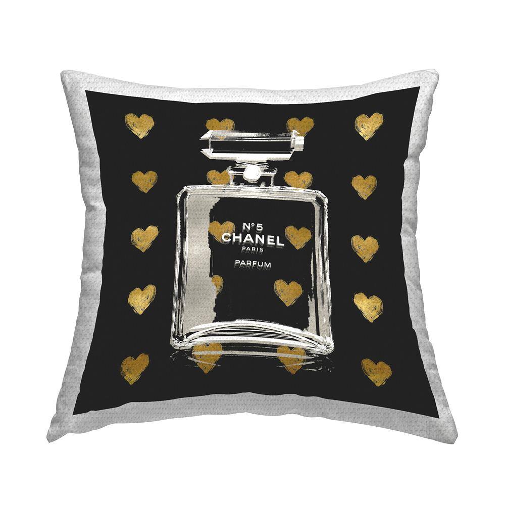 Heart Pattern Fashion Perfume Black Square Outdoor Throw Pillow price history on PriceWatchPro