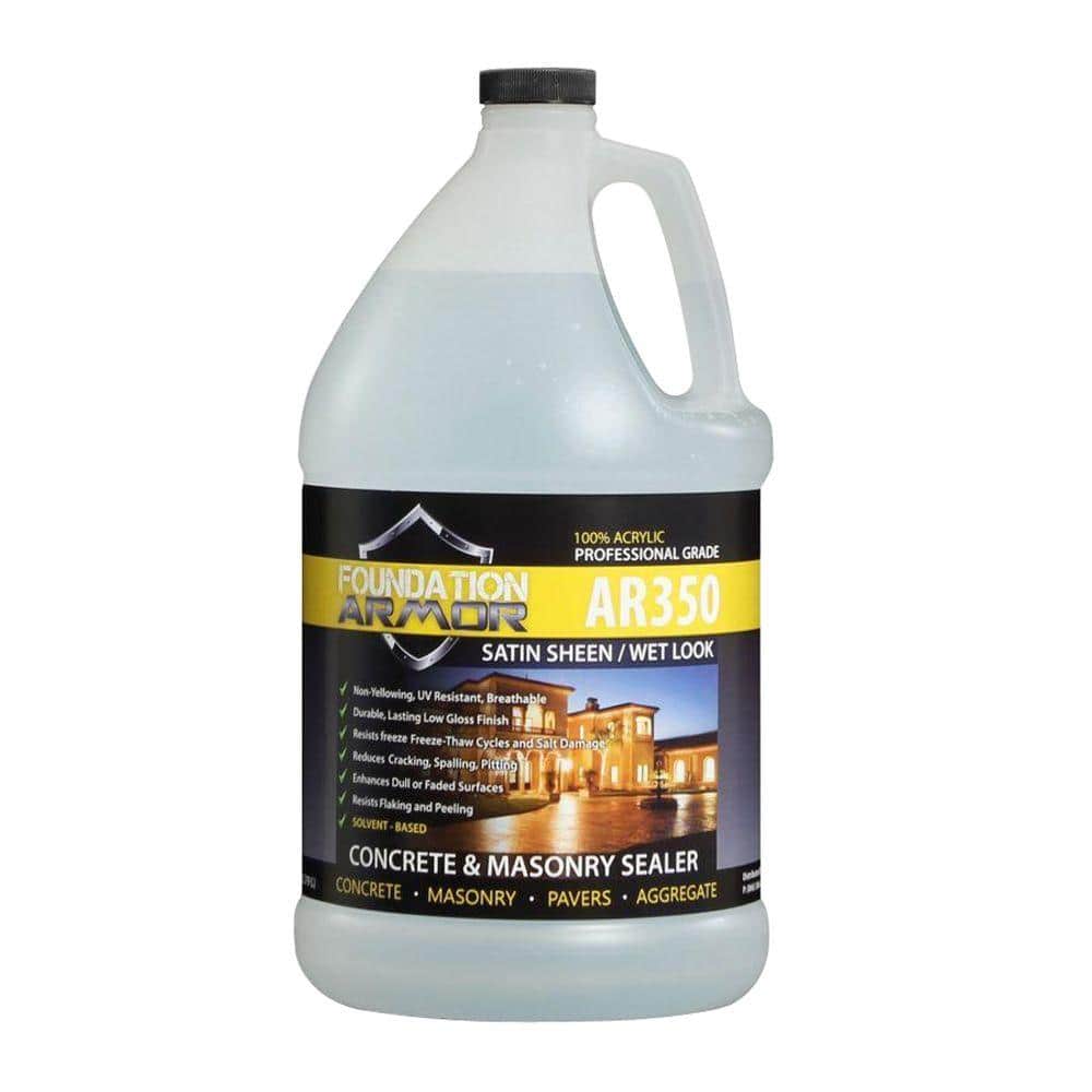 Armor AR350 Solvent Based Acrylic Wet Look Concrete Sealer and Paver Sealer (1 gal)