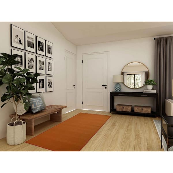 Rubber Solid Burnt Orange 26 in. W x 132 in. L Stair Runner 23.86 sq. ft.