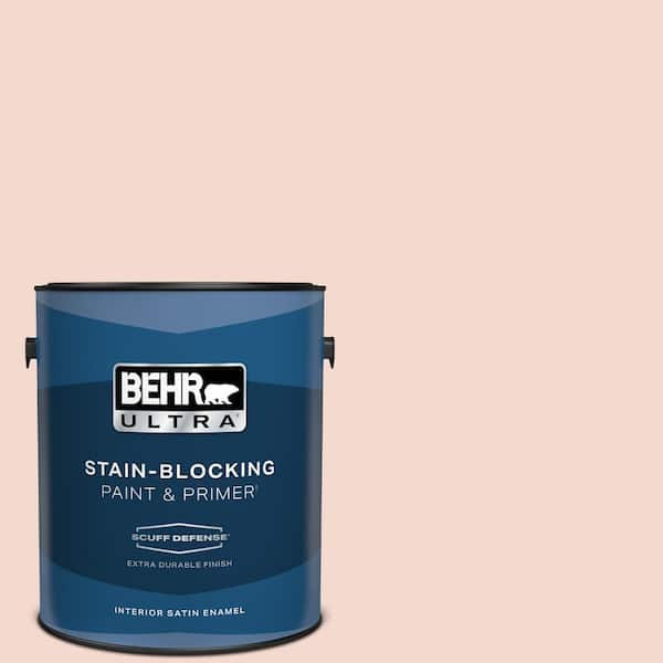 BEHR ULTRA 1 gal. #200E-1 Possibly Pink Extra Durable Satin Enamel Interior Paint & Primer