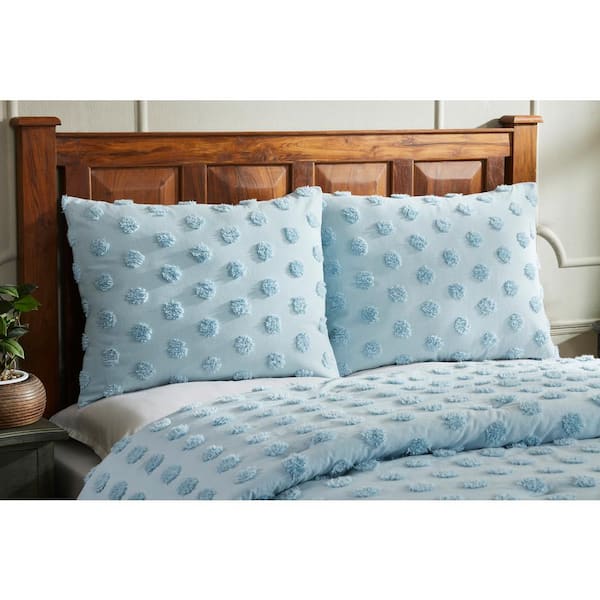 Athenia Collection in Polka Dot Design Tufted Chenille Comforter