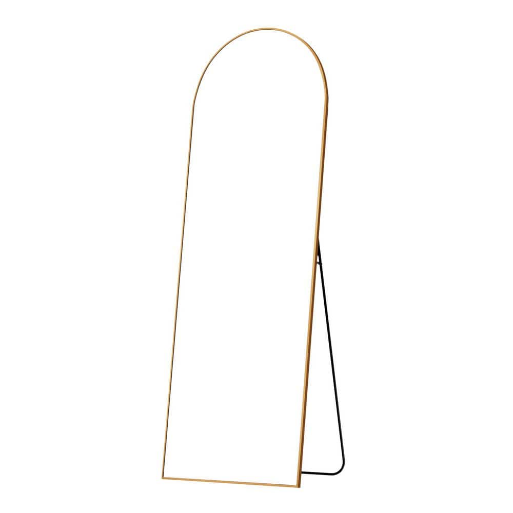 Gold Framed 23.62 in. W x 68.9 in. H Arch Metal Full Length Mirror for Living Room price history on PriceWatchPro