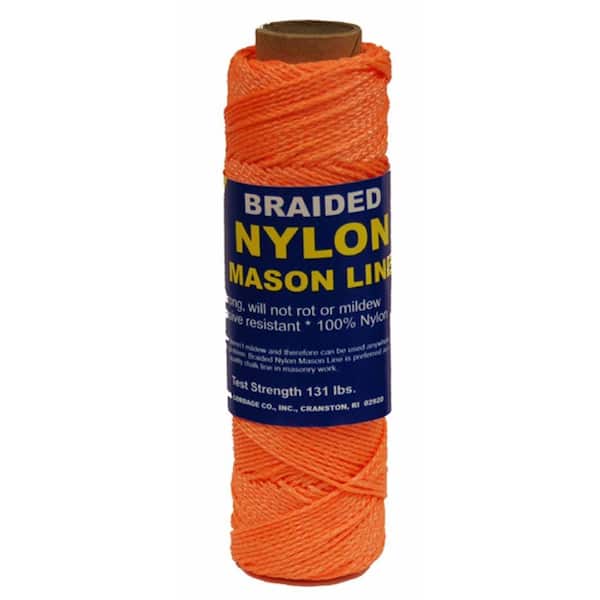T.W. Evans Cordage #1 x 1000 ft. Braided Nylon Mason in Line Orange 12-522  - The Home Depot