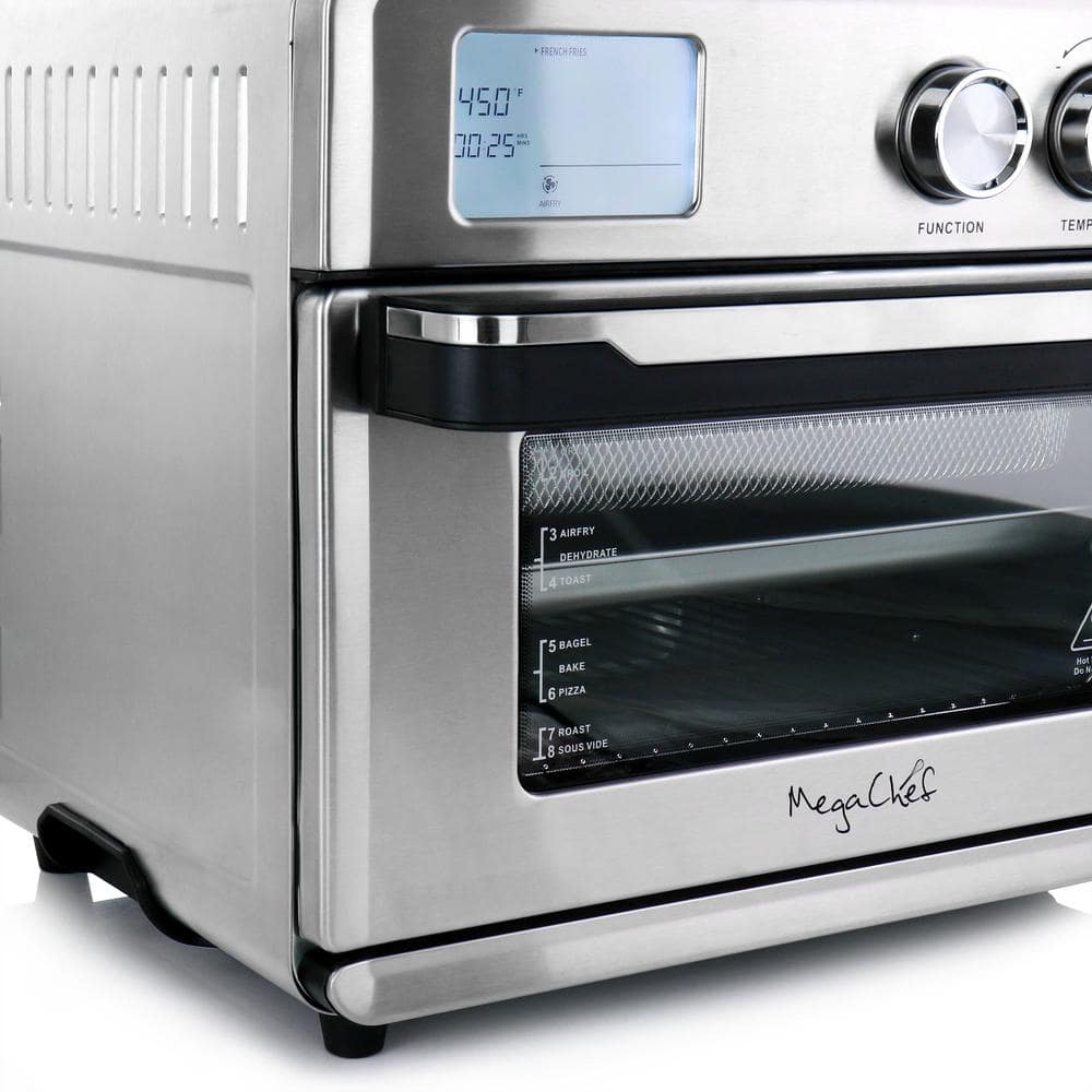MegaChef Silver Digital Multifunction Air Fryer Toaster Oven