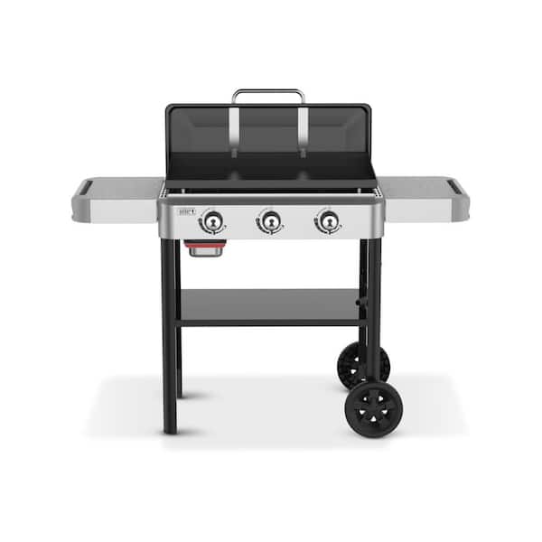 Griddle 3-Burner Propane Gas 28 in. Rust-Resistant Flat Top Grill in Black