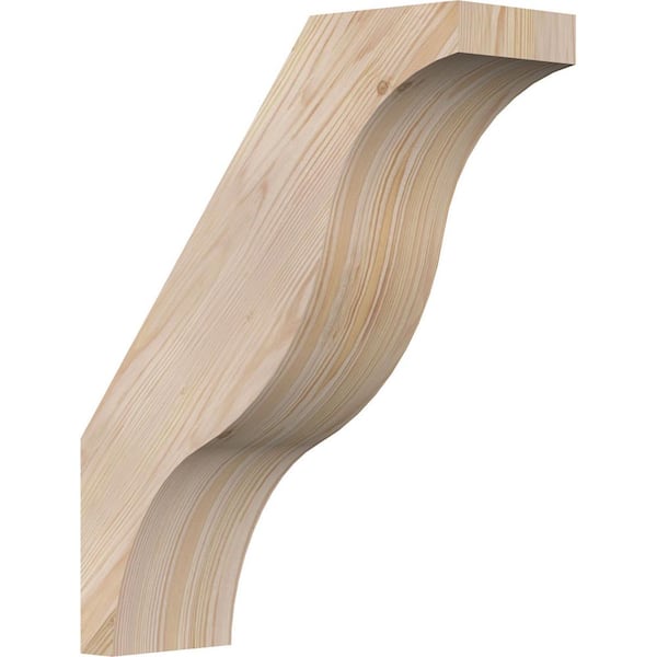 Ekena Millwork 5 1/2"W x 16"D x 20"H Funston Smooth Knee Brace, Douglas Fir
