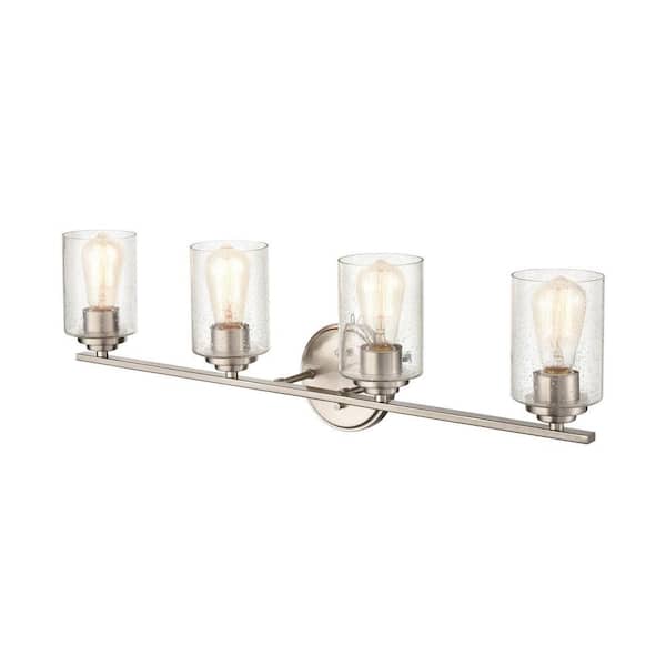 31.125 in. 4-Light Satin Nickel Vanity Light