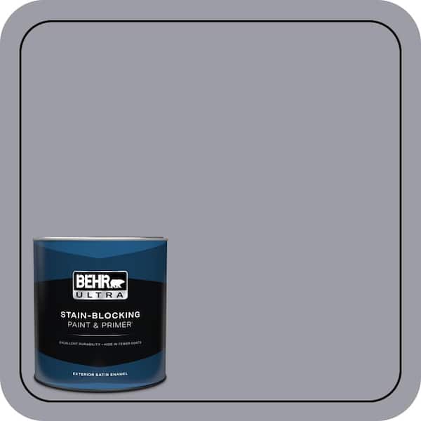 BEHR ULTRA 1 qt. #BNC-09 Heather Gray Satin Enamel Exterior Paint & Primer
