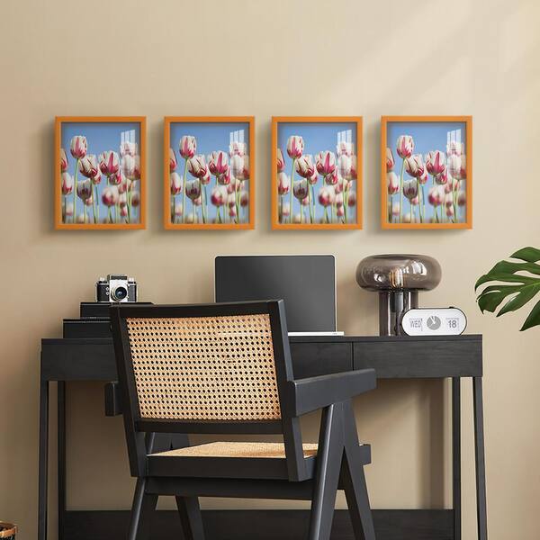 Wexford Home Modern 11 in. x 14 in. Orange Picture Frame (Set of 4