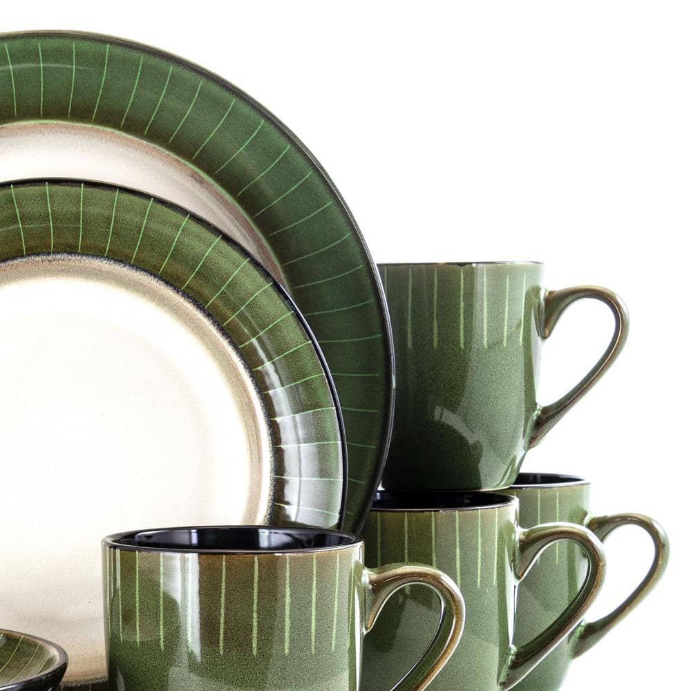 Grand Jade 16-Piece Ceramic Dinnerware Set for 4