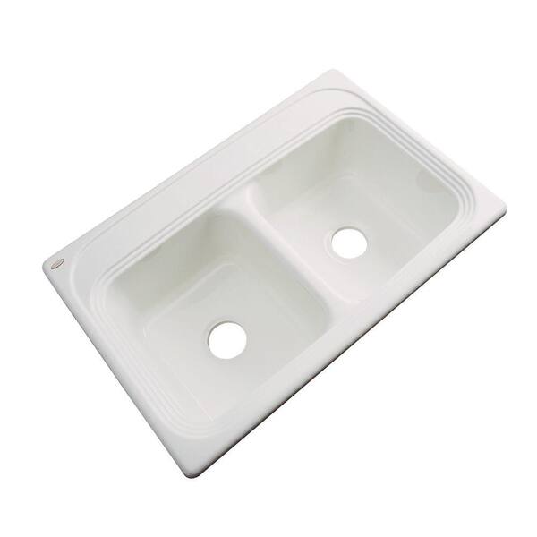 Thermocast Chesapeake Drop-In Acrylic 33 in. Double Bowl Kitchen Sink in Natural