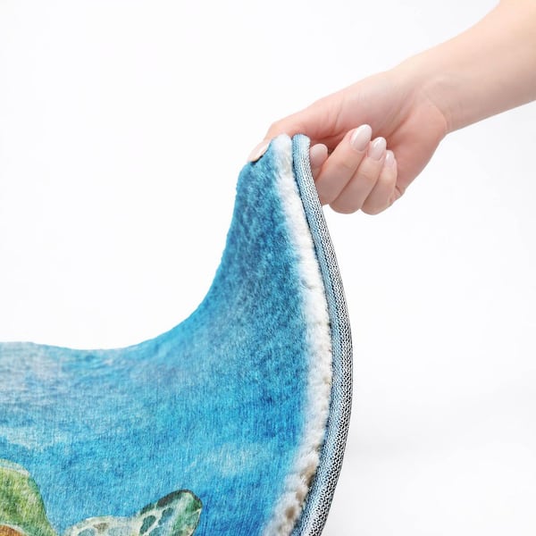 Dream Shag Premium Machine Washable Abstract ADS148 Ocean 2 ft. x 3 ft. Accent Rug