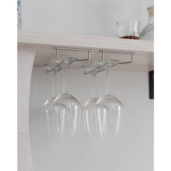 White Wine Glass Floating Shelf