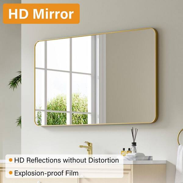 Eoviamne 55 in. W x 32 in. H Rectangular Aluminum Framed Wall