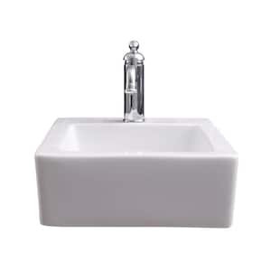 Grabil Wall-Mount Sink in White