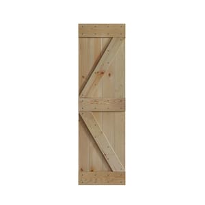 K Series 24 in. x 84 in. Unfinished DIY Knotty Pine Wood Barn Door Slab
