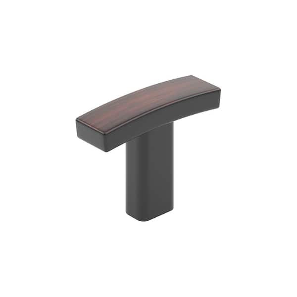 Richelieu Hardware Padova Collection 1-1/2 in. (38 mm) Classic Brushed Oil-Rubbed Bronze T-Shaped Cabinet Knob